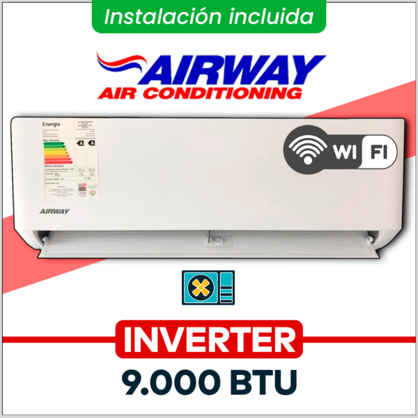 AIRWAY Inverter 9000 BTU (Frio-Calor) + Instalación!