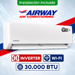 AIRWAY Inverter 30.000 BTU (Frio-Calor) + Instalación!