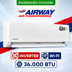AIRWAY Inverter 36.000 BTU (Frio-Calor) + Instalación!