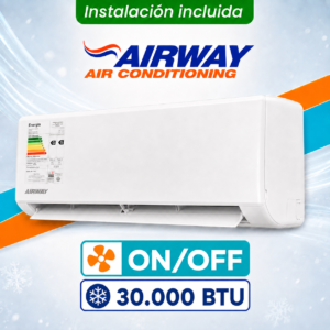 AIRWAY ON/OFF 30.000 BTU (Frio-Calor) + Instalación!