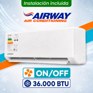 AIRWAY ON/OFF 36.000 BTU (Frio-Calor) + Instalación!