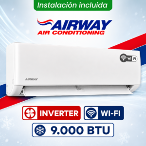 AIRWAY Inverter 9000 BTU (Frio-Calor) + Instalación!