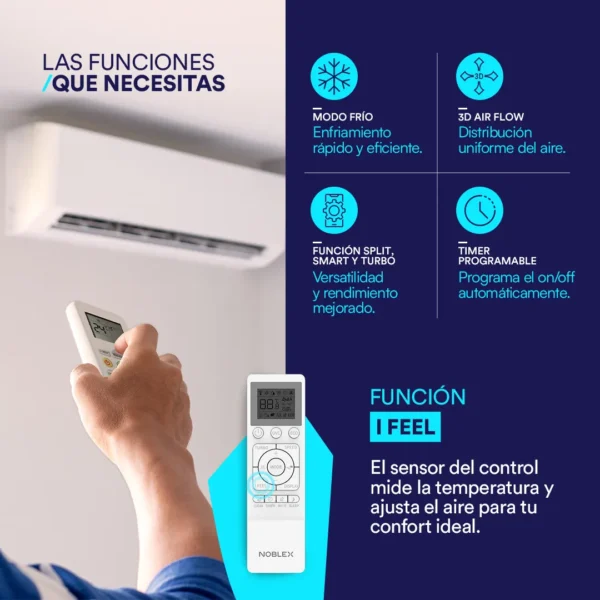 NOBLEX ON/OFF 18.000 BTU (Frio-calor) + Instalación! - Imagen 2