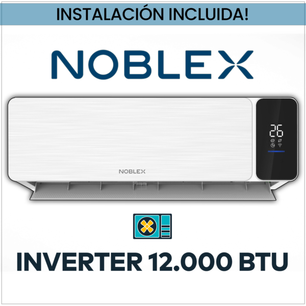 NOBLEX Inverter 12.000 BTU (Frio-calor) + Instalación!