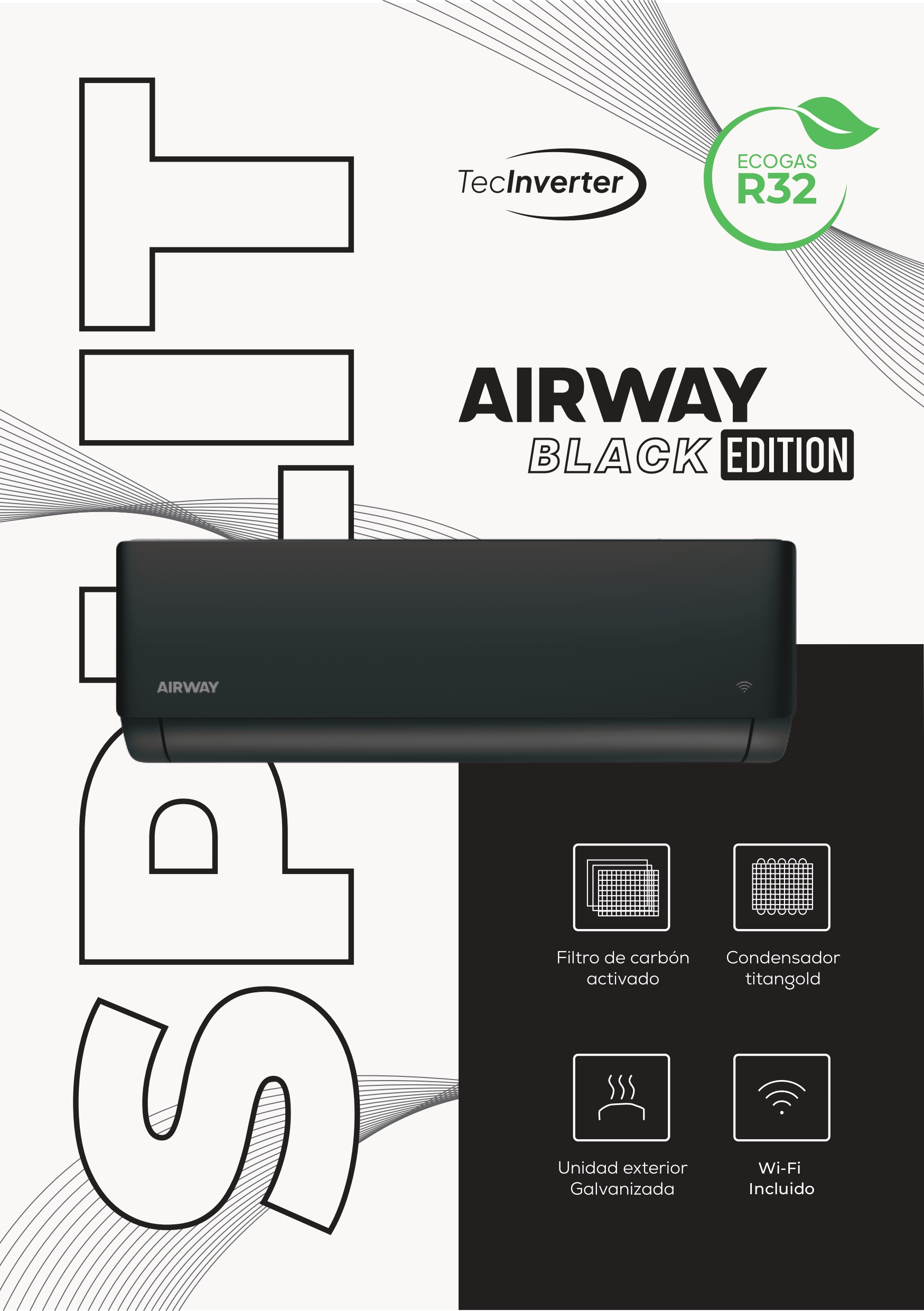AIRWAY Inverter BLACK 24000 BTU (Frio-Calor) + Instalación! - Imagen 2
