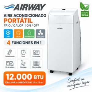 Aire Acondicionado Portátil Airway 12.000 BTU Frío/Calor